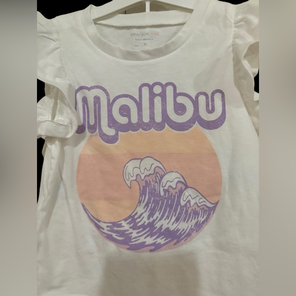 Grayson Mini Malibu Graphic Tee & Short Set - Size 3T - Picture 2 of 5